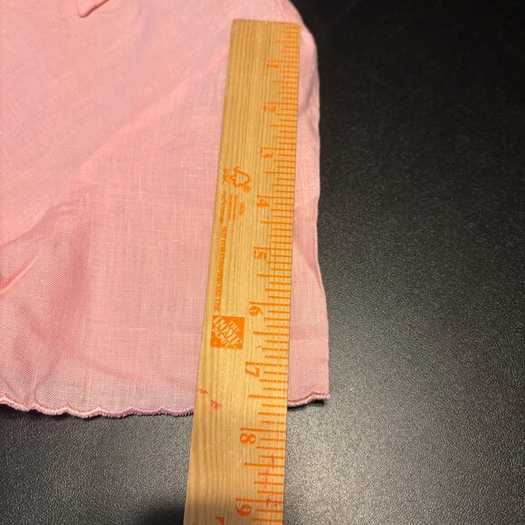 Edward Irish Linen Embroidered Blouse 100% Linen Pink Womens Size XL - Picture 6 of 7